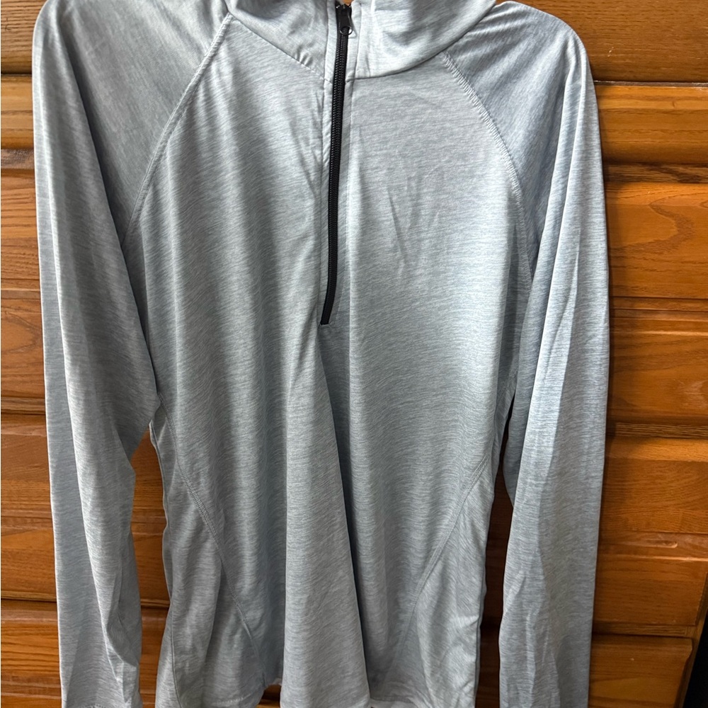 Light Gray Women's Half-Zip Hoodie